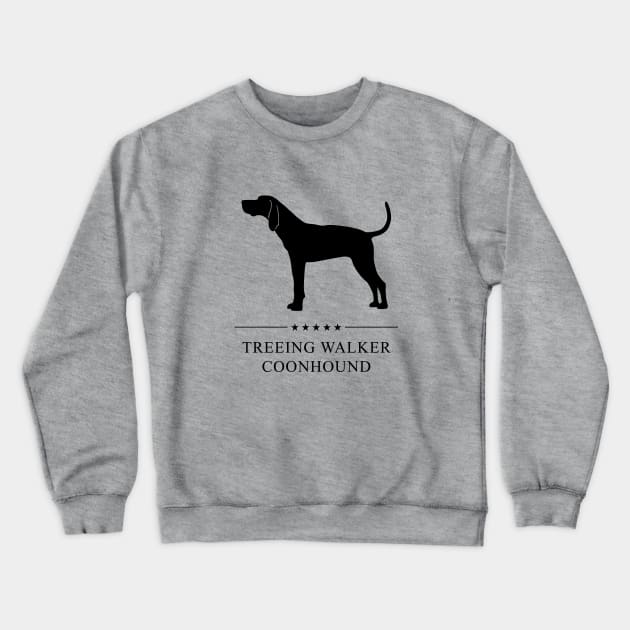 Treeing Walker Coonhound Black Silhouette Crewneck Sweatshirt by millersye